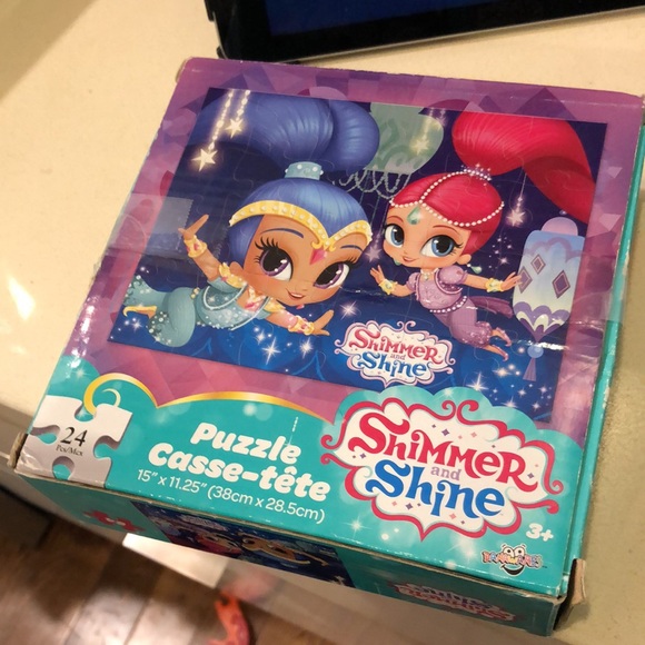 5 listings for $25. Shimmer and Shine 24 piece puzzle. 15” x 11.25” - Picture 2 of 2